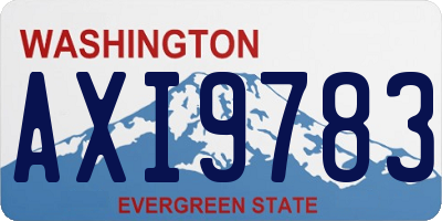WA license plate AXI9783