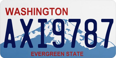 WA license plate AXI9787