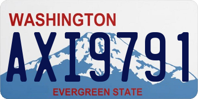 WA license plate AXI9791