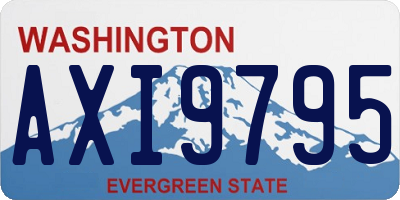WA license plate AXI9795