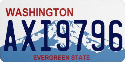 WA license plate AXI9796
