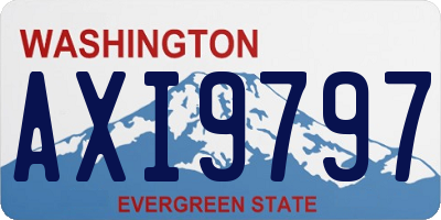 WA license plate AXI9797