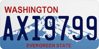 WA license plate AXI9799