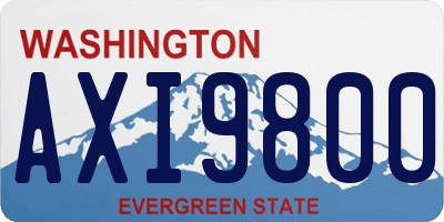 WA license plate AXI9800