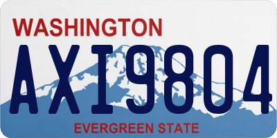 WA license plate AXI9804