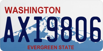 WA license plate AXI9806