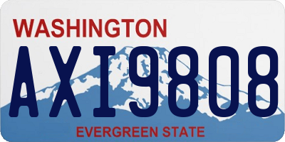 WA license plate AXI9808