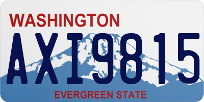 WA license plate AXI9815