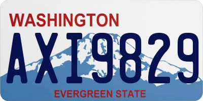 WA license plate AXI9829