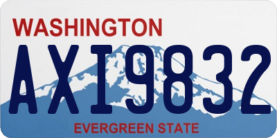 WA license plate AXI9832