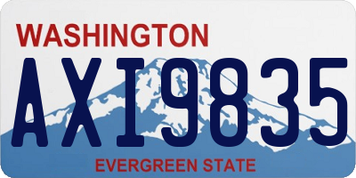 WA license plate AXI9835