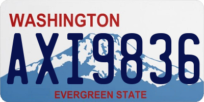 WA license plate AXI9836