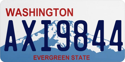 WA license plate AXI9844