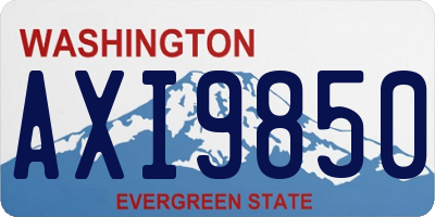 WA license plate AXI9850