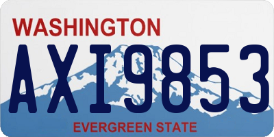 WA license plate AXI9853
