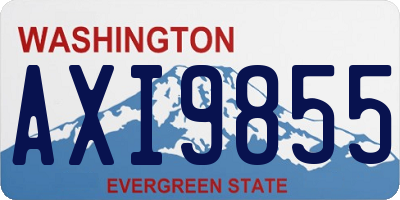 WA license plate AXI9855