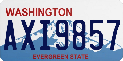 WA license plate AXI9857