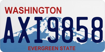 WA license plate AXI9858