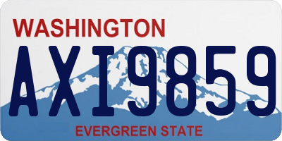 WA license plate AXI9859