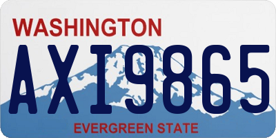 WA license plate AXI9865