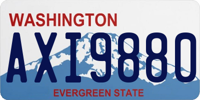WA license plate AXI9880
