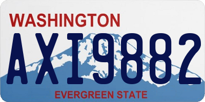WA license plate AXI9882