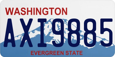 WA license plate AXI9885