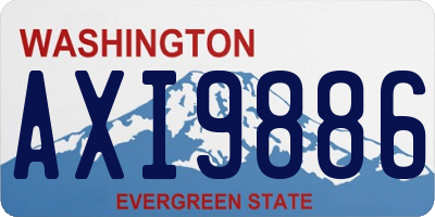 WA license plate AXI9886