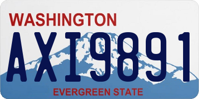 WA license plate AXI9891