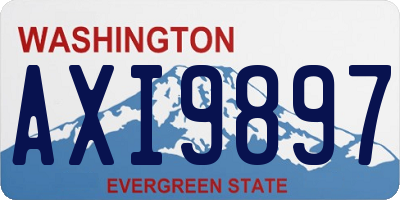 WA license plate AXI9897