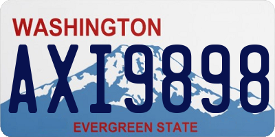 WA license plate AXI9898