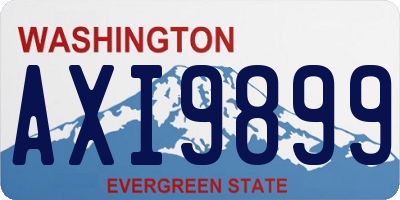 WA license plate AXI9899