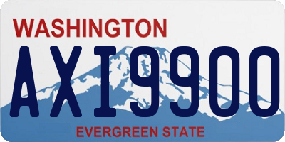 WA license plate AXI9900