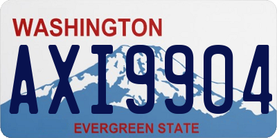 WA license plate AXI9904