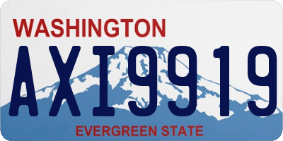 WA license plate AXI9919