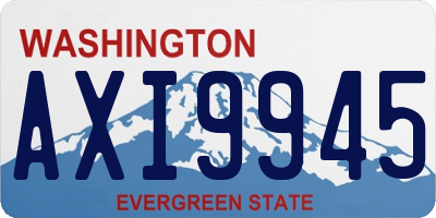 WA license plate AXI9945