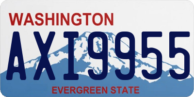 WA license plate AXI9955