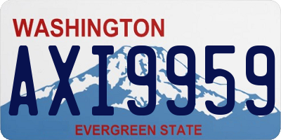 WA license plate AXI9959