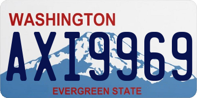 WA license plate AXI9969