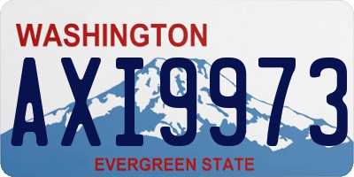 WA license plate AXI9973
