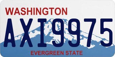 WA license plate AXI9975