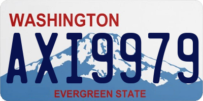 WA license plate AXI9979