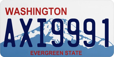 WA license plate AXI9991