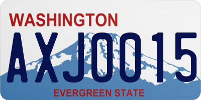 WA license plate AXJ0015