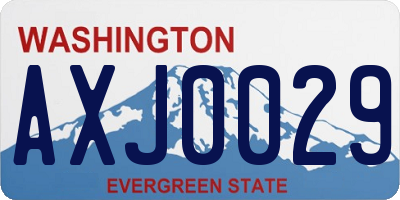 WA license plate AXJ0029
