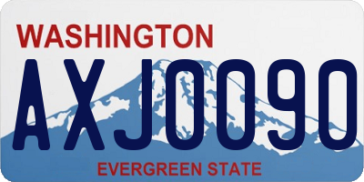 WA license plate AXJ0090