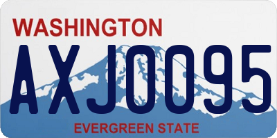 WA license plate AXJ0095