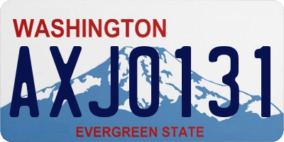 WA license plate AXJ0131