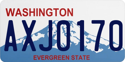 WA license plate AXJ0170