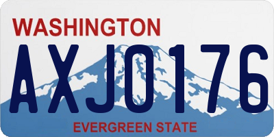 WA license plate AXJ0176